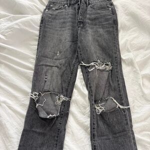 URBAN OUTFITTERS Ripped BDG Sz 26 High Rise Women's Grey and Black Jeans Ripped